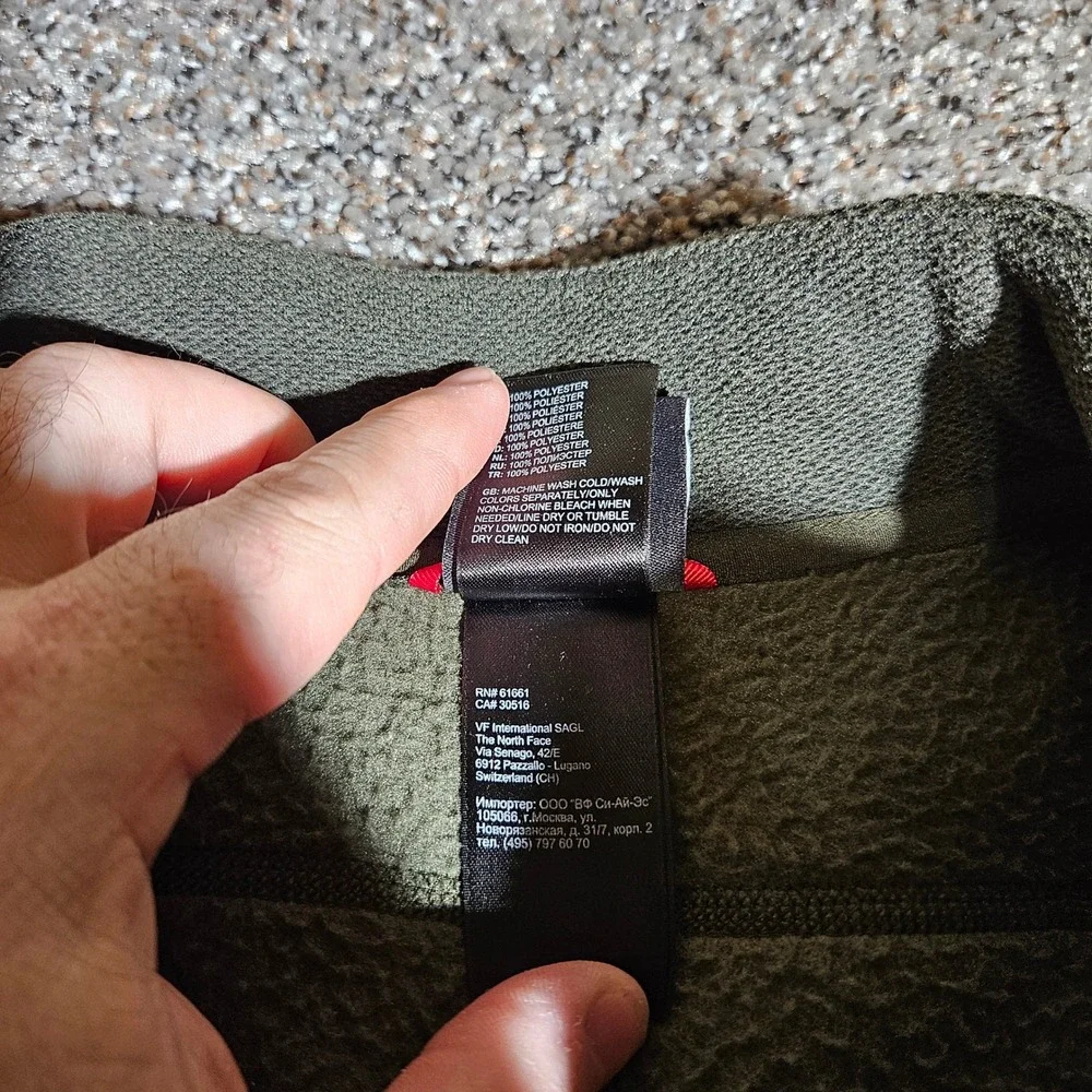 The North Face Mens‎ Full Zip Fleece Jacket Dark Green T367/T767 ATXJ Large